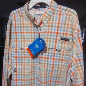 New!! Women's PFG Super Bahama™ Shirt Columbia Fishing Gear Hiking shirt L/G